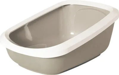 Produktbild von Nobby Katzentoilette mit Rand "ASEO JUMBO", mokka / weiß, 67,5 x 48 x 28 cm; 72184