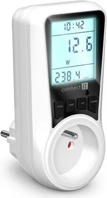 Obrázok produktu pre Connect IT CES-2020-WH, Elektronický, Plug-in, Výstupný výkon, Biela, Kwh, LED