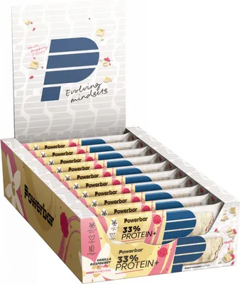 Produktbild von Powerbar Protein Plus Bar 33% (10x90g) Vanilla Raspberry - Riegel - Protein-Riegel