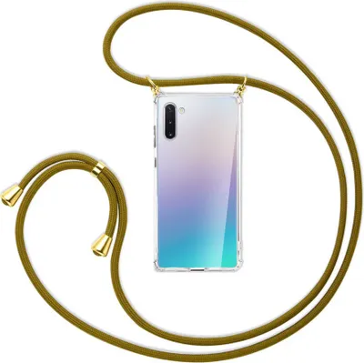 Produktbild von Handykette Backcover-Schutzhülle mit Band (Metall goldfarben) für Samsung Galaxy Note 10 - khaki