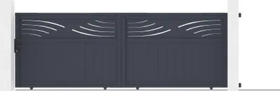Produktbild von Schiebetor aus aluminium 4m HALTI H.140cm grau