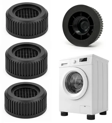 Anti-Vibrationspads für Waschmaschine, 4 Stück, schwarz, 3,3 cm Höhe