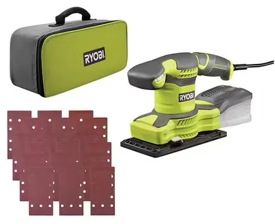 Image de Ponceuse vibrante RYOBI RSS280-SA30 280W livrée en sac de transport avec 30 abrasifs