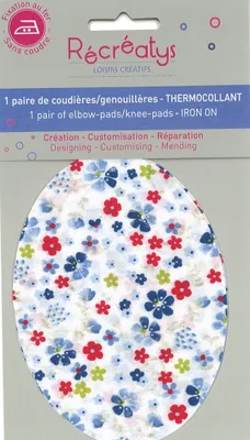 Productafbeelding van Elleboog/knie, bloemenpatch, blauw