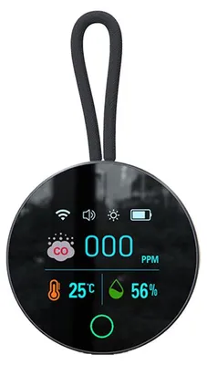 Produktbild von Zimilo CO Warner 3 in 1, Tragbarer Kohlenmonoxidmelder mit Temperatur und Luftfeuchte, 1000mAh, 50ppm Alarm, Magnet & LCD, für Camping & Wohnmobil