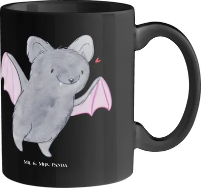 Produktbild von Mr. & Mrs. Panda Tasse mit Motiv Halloween Magie - Schwarz - Geschenk, Geschenke, Events, Kürbisse, Feiertag, Gruselparty, Familienfeste, gruselige Kostüme, Kaffeebecher