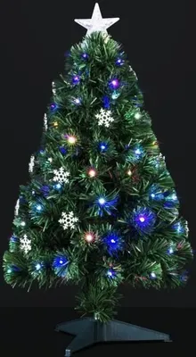 Produktbild von Künstlicher Weihnachtsbaum mit Beleuchtung und Stern, 90 cm