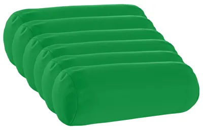 Image de vidaXL, housses de coussin, 6 pièces, HEERLEN, vert, diamètre 15 x 40 cm, polyester