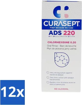 Obrázok produktu pre Curasept ústna voda 0,20% CHX 200 ml - hodnotné balenie - 12 kusov