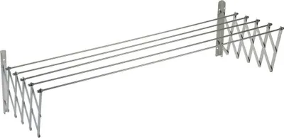 Produktbild von Sauvic Ausziehbarer Wäscheleine Aus Edelstahl 160 Cm Silber Silber One Size