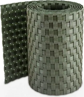 Produktbild von Sellon24® PE-Rattan Sichtschutzstreifen Rattan 255x19cm Grün Sichtschutz Zaunblende