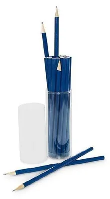 Produktbild von 22 blaue Bleistifte in Klarsichtbox