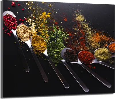 Image de Plaque de recouvrement pour cuisinière 60x52 Céramique Couverture anti-éclaboussures Plaque de verre Déco Planche à découper, Épices Multicolore