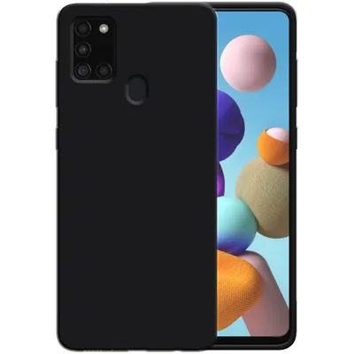 Zdjęcie produktu dla Etui silikonowe Smartphonica do Samsung Galaxy A21s z miękkim wnętrzem - czarne