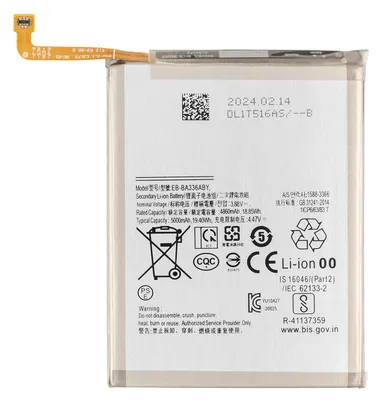 Produktbild von Samsung Ersatzakku 4860 mAh 3,88 V 18,85 Wh EB-BA536ABY für Galaxy A33 5G