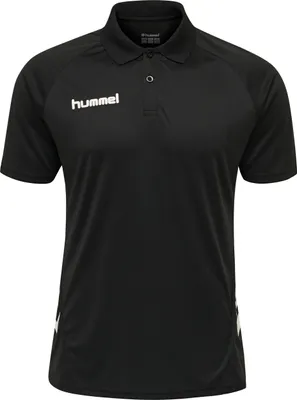 Productafbeelding van Hummel promotie polo shirt, korte mouwen, zwart, maat 104 cm, jongens/meisjes, zwart, 104 cm