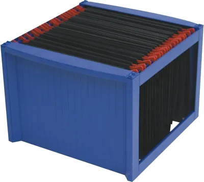 Produktbild von Hängemappenbox 36x38x27,2cm blau/blau Packung mit 4 Stück