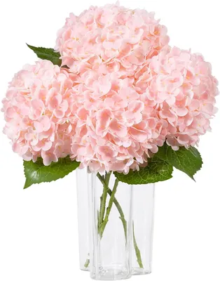 Productafbeelding van Kunstbloemen Hortensia - Set van 3 - Real Touch Hortensia 50 cm - Grote Nepbloemen - Realistisch