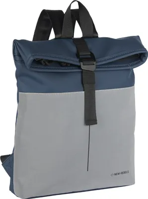 Produktbild von New Rebels Bowie New York Reflective Navy Mini Roll Rucksack