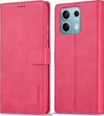 Produktbild von Hülle für Xiaomi Redmi Note 13 5G, Klapphüllen Brieftasche Leder Magnetverschluss Ständer Schutzhülle Rosa