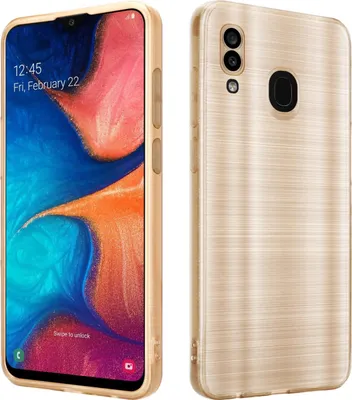 Produktbild von Cadorabo Hülle für Samsung Galaxy A20 / A30 / M10s Schutz Hülle in Gold Handyhülle TPU Silikon Etui Case