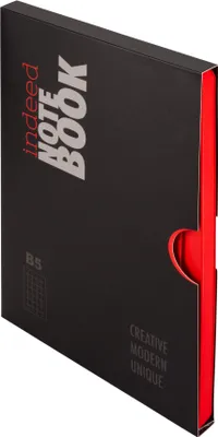 Produktbild von Notizbuch B5, kariert, Indeed, rot, 210 Seiten