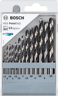 Produktbild von HSS-Spiralbohrer-Set PointTeQ, 13-tlg., 1,5-6,5 mm