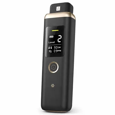 Produktbild von Mundgeruch Tester Digital, präzises Atemmessgerät mit Sensor und PPM Anzeige, wiederaufladbarer Atemtester mit USB-C für Mundpflege und Alltag