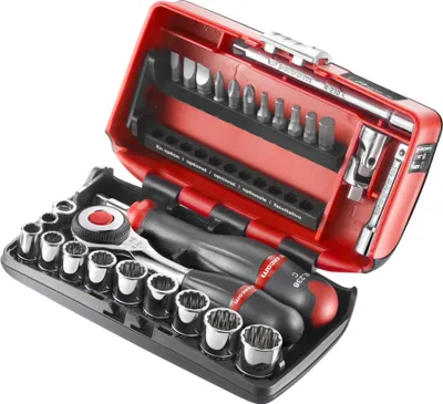 Image de Facom jeu de clés à douilles 1/4Z 6 pans, 28 pièces