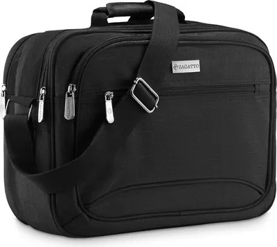 Produktbild von Zagatto Klein Beste Schwarz Arbeitstaschen Umhängetaschen Stadttasche Flugbegleiter ZG809 Kollektion BOSTON über 14 Liter 26x37x14 cm