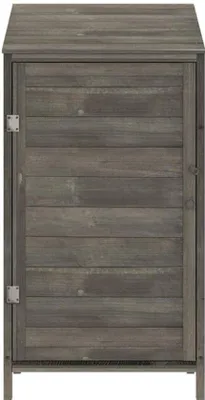 Image de Armoire de jardin – Armoire de rangement en bois – Résistante aux intempéries – Anthracite – 55 x 52 x 112 cm