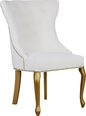 Produktbild von Casa Padrino Luxus Esszimmer Stuhl Barock mit Metall Rückenring - Luxus Qualität - ALLE FARBEN - Neo Classic Vintage Style Hotel Stuhl - Möbel