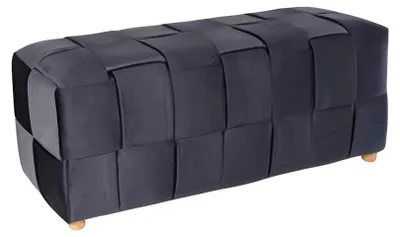 Immagine prodotto di Sgabello nero in legno/tessuto dal design elegante