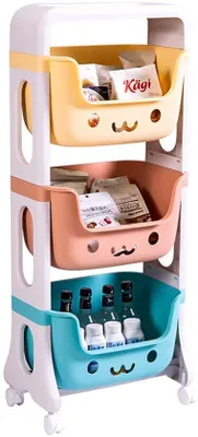 Obrázek produktu pro Organizační box na hračky – kompaktní a přenosný – 4 úložné boxy – 39 x 25 x 95 cm