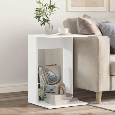Obrázok produktu pre Bielý príkonový stolík z dreva, rozmer 40 x 38 x 62,5 cm