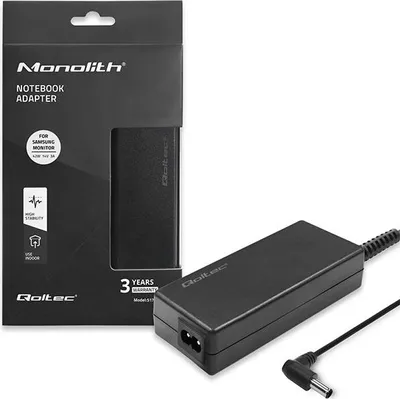 Produktbild von Qoltec 51773 Netzadapter für Samsung-Monitor 14V | 3A | 42W | 6 5 * 4 4 | + Netzkabel