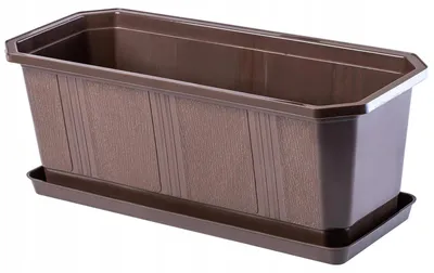 Obrázok produktu pre Kvetináč na balkón – kvetináč so stojanom – 40 cm – hnedý