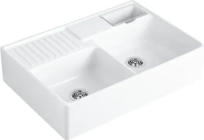 Produktbild von Villeroy & Boch Spülstein Doppelbecken Spülstein Doppelbecken 895 x 220 x 630 mm Graphit Ceramic