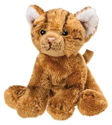 Produktbild von Plüschtier Katze braun, 13 cm, Kuscheltiere Stofftiere Haustiere Tier Katzen Kätzchen