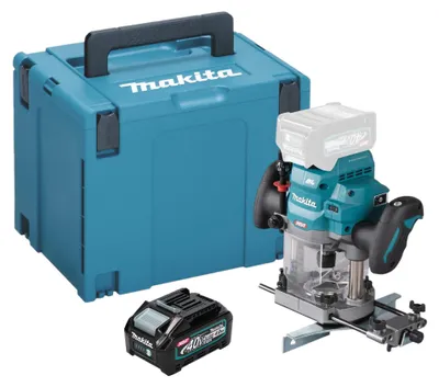 Immagine prodotto di Makita RP 001 GM101 Fresatrice a batteria 40 V max. 12 mm brushless + 1x batteria 4,0 Ah + Makpac - senza caricabatterie