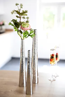 Produktbild von Fink Vase CUBA DH 7x43 cm silber Blumenvase Blumengefäß