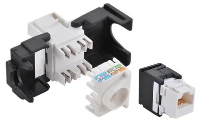 Zdjęcie produktu dla LogiLink NK4007, Płaski, Czarny, Biały, RJ-45, Żeńska, 23/26, Cat6e