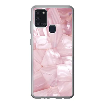Produktbild von MuchoWow® Handyhülle Schutzhülle Hülle für Samsung Galaxy A21s Naturstein - Perlmutt - Luxus Silikon Softcase Handy Hülle - Hartschale