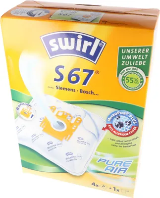 Produktbild von Swirl Staubsaugerbeutel S67 MicroPor Plus für Siemens und Bosch Staubsauger