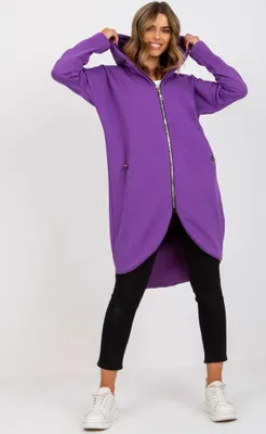 Produktbild von Rue Paris Langes Sweatshirt für Damen Brorad lila L/XL