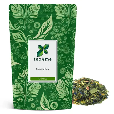 Produktbild von tea4me Grüntee Morning Dew mit Kirsche-Geschmack