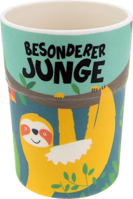 Produktbild von Bunter personalisierter Namens Kinderbecher Junge