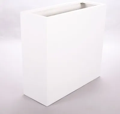 Produktbild von Elegant Einrichten | Pflanzkübel | Fiberglas | rechteckig | 108x40x100cm | perlmutt weiß.