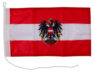 Produktbild von Motorrad-/Bootsflagge 25x40cm: Oesterreich / Österreich mit Adler