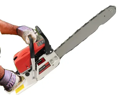 Produktbild von Benzin-Kettensäge, 52cc Hubraum, 2,0 kW Leistung, 7500 U/min Geschwindigkeit, Kettenlänge 51 cm, max. Schnittdurchmesser 51 cm